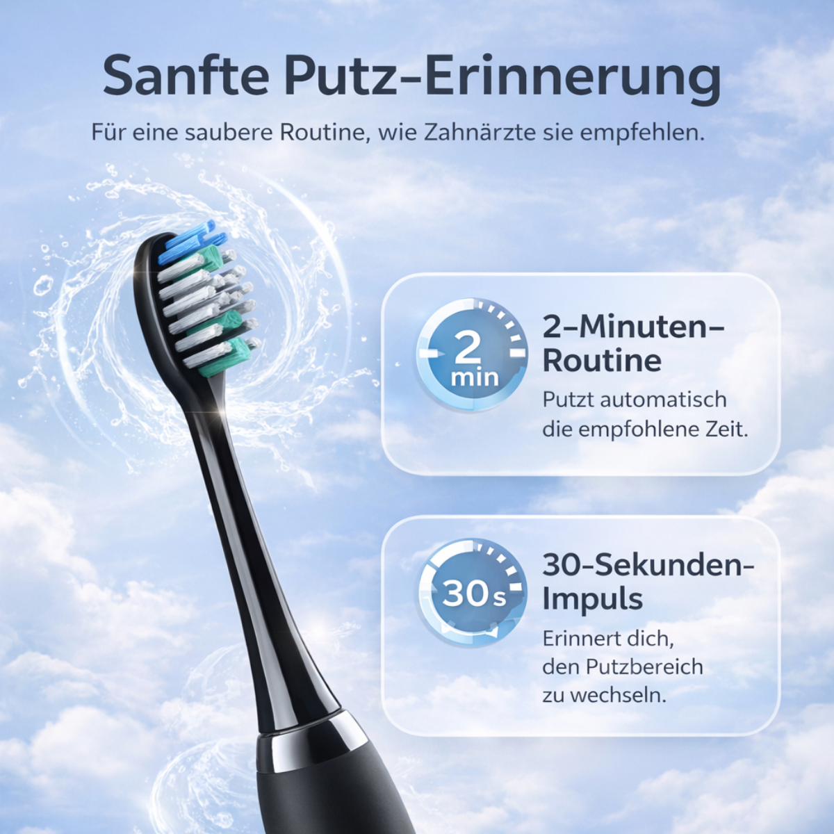 HelloWhite Sonic S100 – Sonic-Zahnbürste mit Timer & 5 Modi HelloWhite